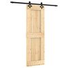vidaXL Slīdo&scaron;ās durvis 70 x 210 cm Cieta priedes koks (neapstrādāts)