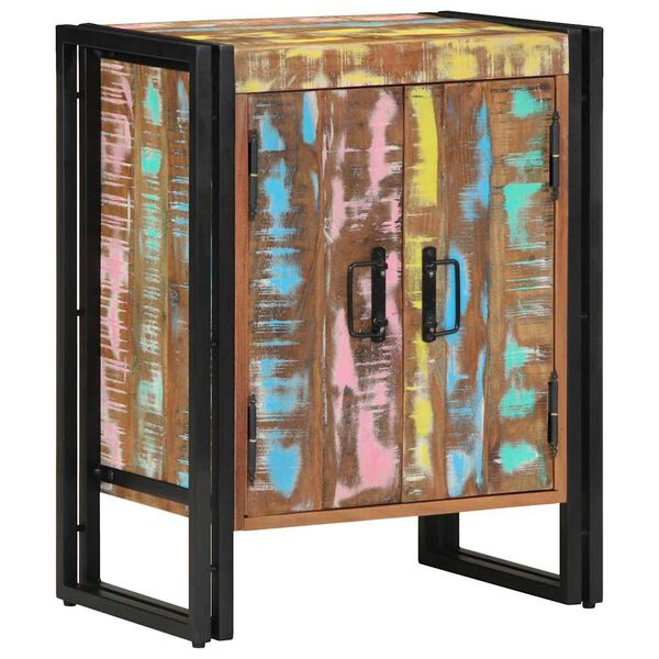 vidaXL Apavu skapis ar plauktu Daudzkrāsains Pārstrādāts masīvkoks