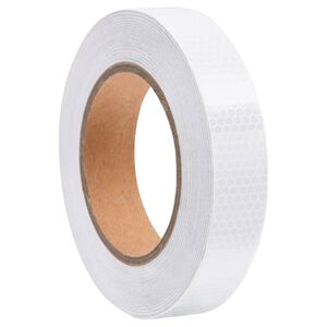 vidaXL atstarojo&scaron;a līmlente, balta, 2,5 cmx20 m, PVC