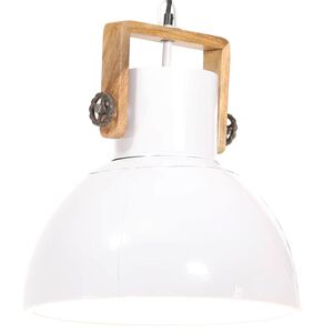 vidaXL griestu lampa, industriāls dizains, balta, 25 W, 40 cm, E27