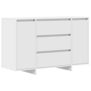 vidaXL Puse ar atvilktni Balts 120 x 41 x 75 cm Inženierijas koks