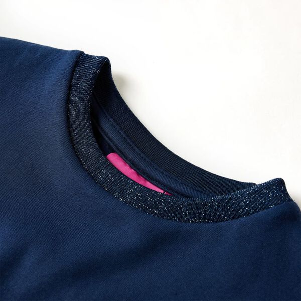 Bērnu kleita ar garām piedurknēm, tum&scaron;i zila, 116