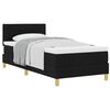 vidaXL Kastītes atsperu gulta ar spilvenu Melna 90 x 190 cm audums