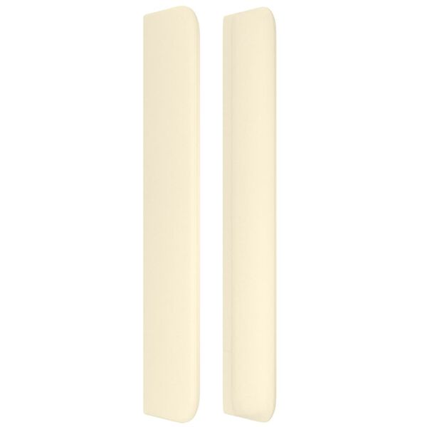 vidaXL galvgalis ar malām, 163x23x118/128 cm, krēmkrāsas mākslīgā āda