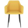 vidaXL virtuves krēsli, 2 gab., dzeltens audums