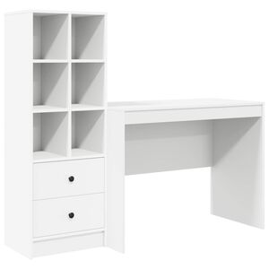 vidaXL Galds Balts 145.5 x 50 x 127 cm 2 gab.