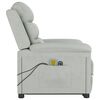 vidaXL masāžas krēsls, paceļams, gaiši pelēks samts