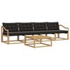 vidaXL Āra dīvānu komplekts 5 pcs Balta un melna 79 x 79 x 37 cm