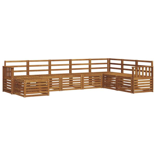 vidaXL Dīvāna komplekti 8 pcs Dabiska Cietā akācijas koks