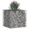 vidaXL Gabions pacelta gulta Sudraba 60 x 60 x 55 cm Cinkots tērauds