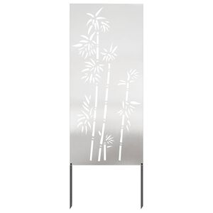 vidaXL Dārza privātuma ekrāns Sudraba 50 x 140 cm Nerūsējo&scaron;s tērauds