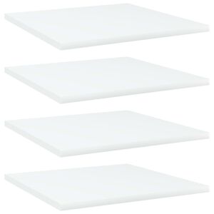 vidaXL plauktu dēļi, 4 gab., balti, 40x40x1,5 cm, inženierijas koks