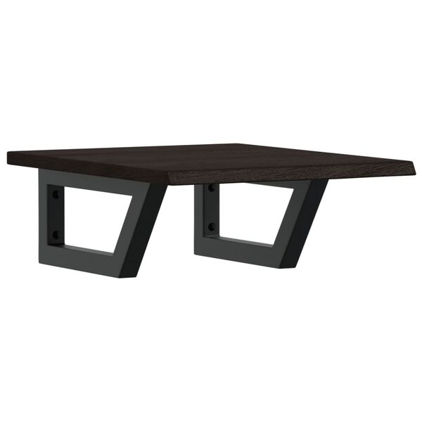 vidaXL izlietnes plaukts, stiprināms pie sienas, tērauds, ozola koks