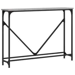 vidaXL konsoles galdiņ&scaron;, pelēcīgs, 102x22,5x75 cm, inženierijas koks