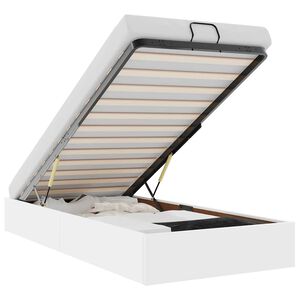 vidaXL Osmaņu gultas rāmis bez matrača balta 90x190 cm mākslīgā āda