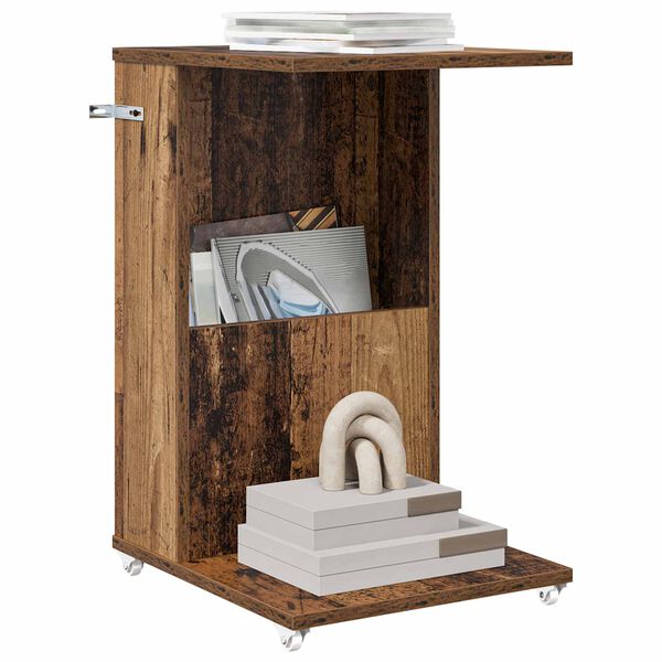 vidaXL Sānu galds Vecs koks 40 x 35 x 60 cm Inženierijas koks