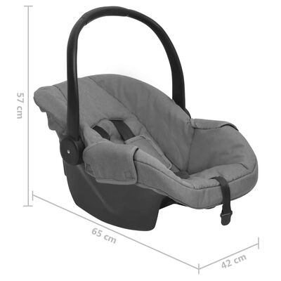vidaXL bērnu autosēdeklītis, gaiši pelēks, 42x65x57 cm