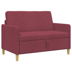 vidaXL Sofas ar uzglabā&scaron;anu Vīna sarkans 122 x 78 x 87 cm Poliesters