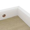 vidaXL sienas plaukti Loggia, 4 gab., balti, ozolkoka, 40x15x4 cm, MDF