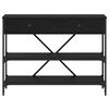 vidaXL Konsoles galds Melns ozolkoks 100 x 34,5 x 75 cm koka