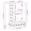 vidaXL Augstais skapītis ar durvīm Valriekstu koks 60 x 33,5 x 100 cm