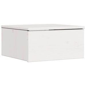 vidaXL Naktsgaldiņ&scaron; Balts 37 x 35 x 18,5 cm Priedes masīvkoks