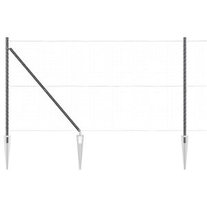 vidaXL Zemes spikes žoga stabs 7 gab. Pelēka