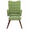 vidaXL &scaron;ūpuļkrēsls ar krēslu Gai&scaron;i zaļ&scaron; samts