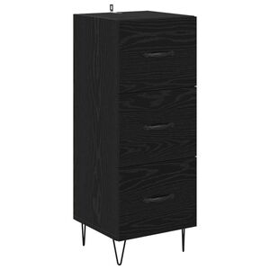 vidaXL Puse Melns ozols 34 x 34.5 x 90 cm Inženierijas koks