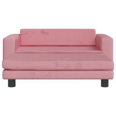 vidaXL suņa gulta ar pagarinājumu, rozā, 100x50x30 cm, samts