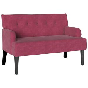 vidaXL Čestafīlda sola Vīna sarkans 112 x 65,5 x 75 cm Samts