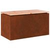 vidaXL Dārza sols 2 -Seater 80 x 40 x 43 cm Novecināts tērauds Rūsa