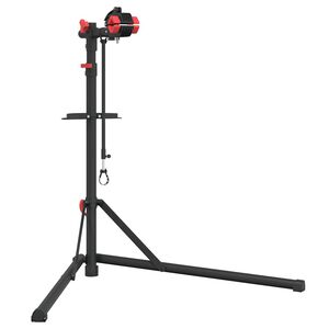 vidaXL velosipēdu remonta statīvs salokāms 92-152 cm sarkans tērauds