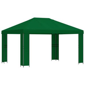 vidaXL Nojume 4 &times; 3 m Zaļa Poliesters un tērauds 190 gsm