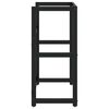 vidaXL vannasistabas izlietnes rāmis, melns, 59x38x83 cm, dzelzs