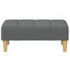 vidaXL 2-vietīga dīvāngulta ar kāju balstu, tum&scaron;i pelēks audums
