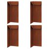 vidaXL Kāpuru žogs 4 pcs Rūsa 10 x 10 x 25 cm Novecināts tērauds