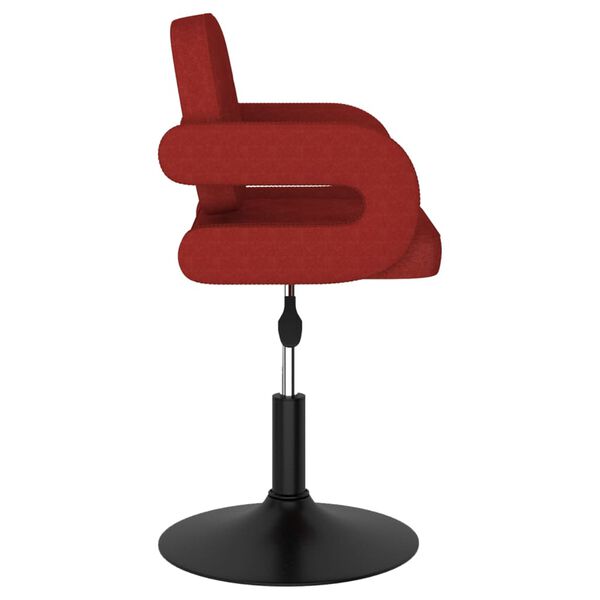 vidaXL grozāmi virtuves krēsli, 4 gab., vīnsarkans audums