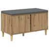 vidaXL Apavu sols ar spilvenu Artisan Ozols 80 x 38 x 46 cm