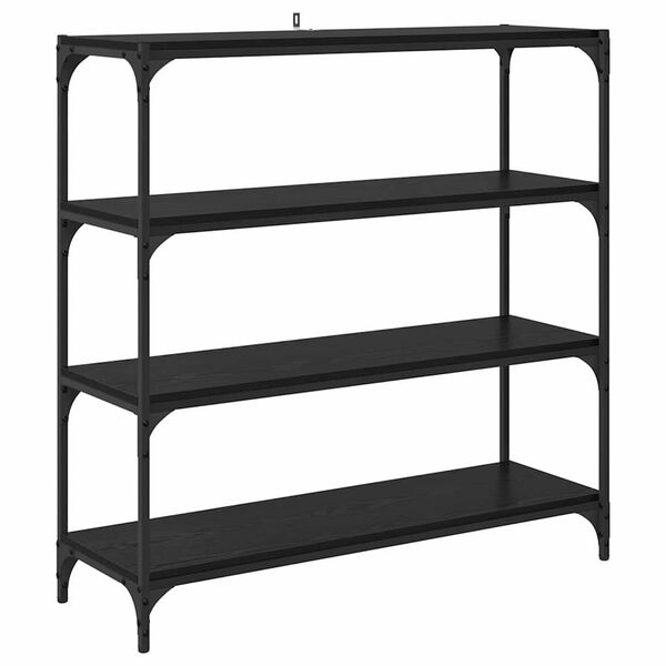 vidaXL Grāmatplaukts Melns ozolkoks 100 x 33 x 100 cm