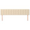 vidaXL gultas galvgaļi, krēmkrāsas, 200x5x78/88 cm, audums