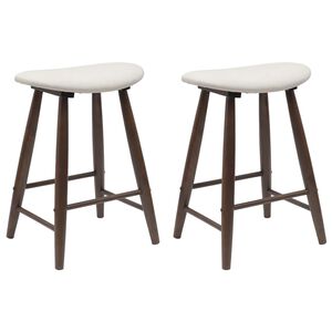 vidaXL Ēdamkrēsli 2 pcs Gai&scaron;i brūns 46 x 37 x 63 cm Ciets gumijas koks