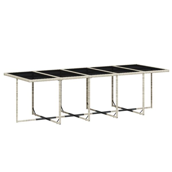 vidaXL 15-daļīgs dārza mēbeļu komplekts ar matračiem, gai&scaron;i pelēka PE