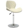 vidaXL grozāmi virtuves krēsli, 2 gab., krēmkrāsas samts