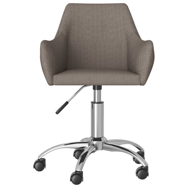 vidaXL grozāmi virtuves krēsli, 2 gab., pelēkbrūns audums