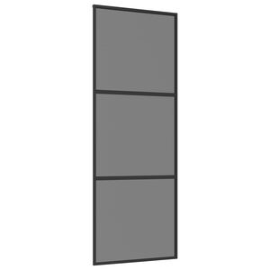 vidaXL Slīdo&scaron;ās durvis 76 x 205 cm Sakarsēts stikls un alumīnijs