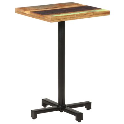 vidaXL bistro galds, kvadrātveida, 50x50x75 cm, pārstrādāts masīvkoks