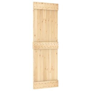 vidaXL Slīdo&scaron;ās durvis NARVIK Dabiska un melna 70 x 210 cm (213,5 cm)
