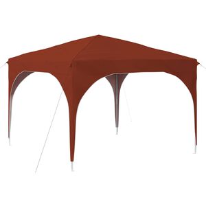 vidaXL Pop-up svinību teltis 290 x 290 x 245 cm Sarkanbrūns