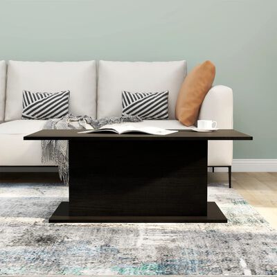 vidaXL kafijas galdiņš, melns, 102x55,5x40 cm, skaidu plāksne